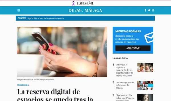 el español habla de Reservar Zona Común