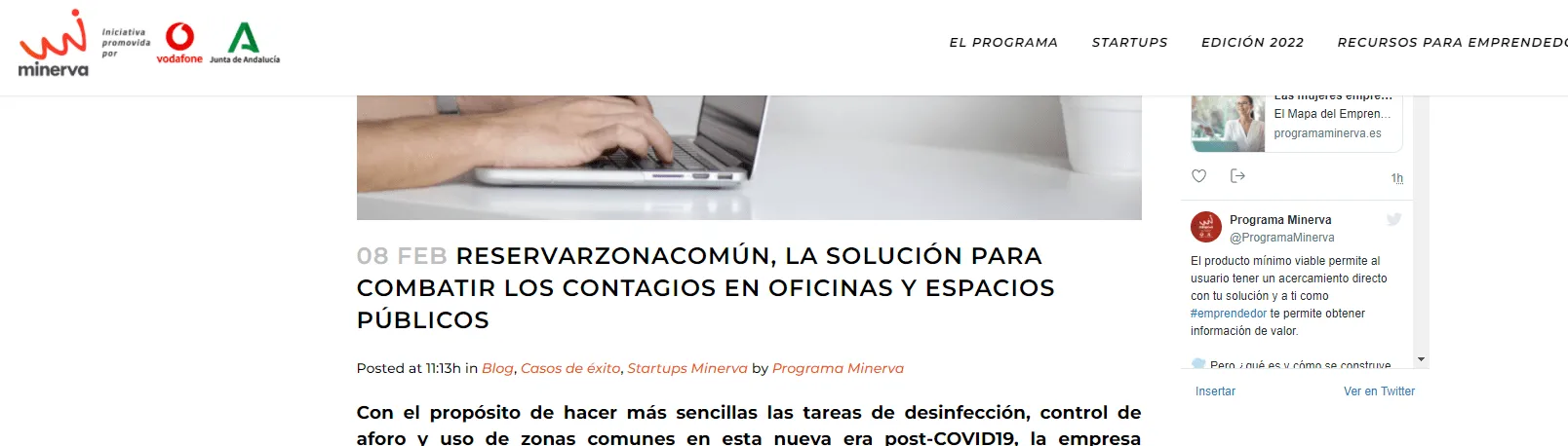 Minerva habla de Reservar Zona Común